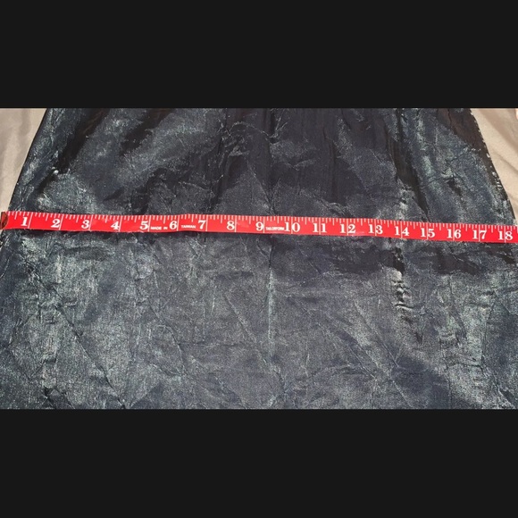 VINTAGE LENA GABRIELLE NY Green Satin Skirt! 27”! - Picture 7 of 12